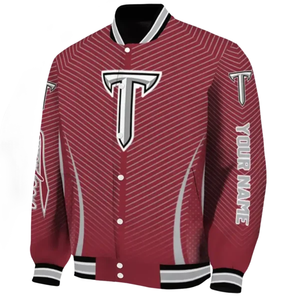 customized troy trojans chevron arrow red varsity jacket best selling