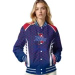 customized-tulsa-golden-hurricane-hexagon-grid-blue-varsity-jacket-best-selling.webp