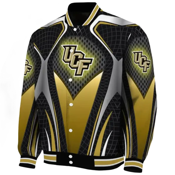 customized ucf knights mesh chest black varsity jacket best selling