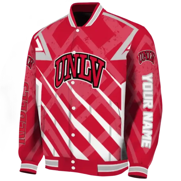 customized unlv rebels chevron angles red varsity jacket best selling
