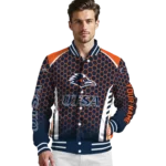 customized-utsa-roadrunners-hexagon-grid-orange-varsity-jacket-best-selling.webp