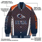 customized-utsa-roadrunners-hexagon-grid-orange-varsity-jacket-best-selling.webp