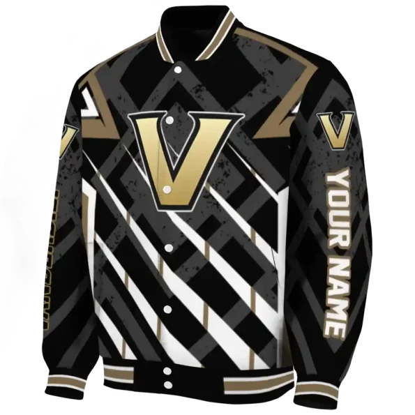 customized vanderbilt commodores chevron angles black varsity jacket best selling