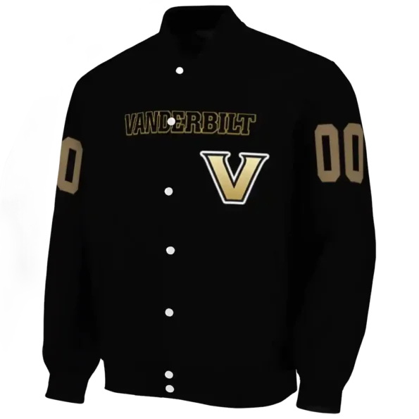 customized vanderbilt commodores flame border black varsity jacket best selling