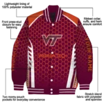 customized-virginia-tech-hokies-hexagon-grid-maroon-varsity-jacket-best-selling.webp
