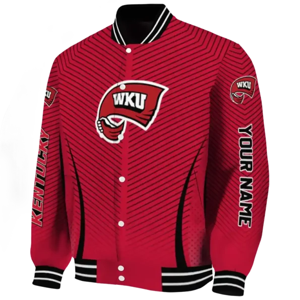 customized western kentucky hilltoppers chevron arrow red varsity jacket best selling