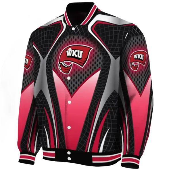 customized western kentucky hilltoppers mesh chest black varsity jacket best selling
