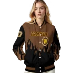 customized-western-michigan-broncos-flame-border-brown-black-varsity-jacket-best-selling.webp