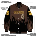 customized-wyoming-cowboys-flame-border-brown-black-varsity-jacket-best-selling.webp