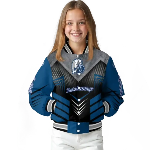drake bulldogs arrow layer blue black varsity jacket top rated.webp