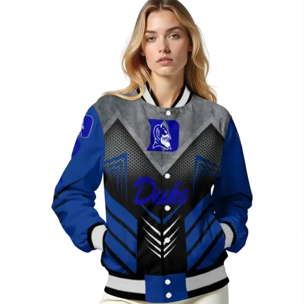 duke blue devils arrow layer blue black varsity jacket latest model.webp