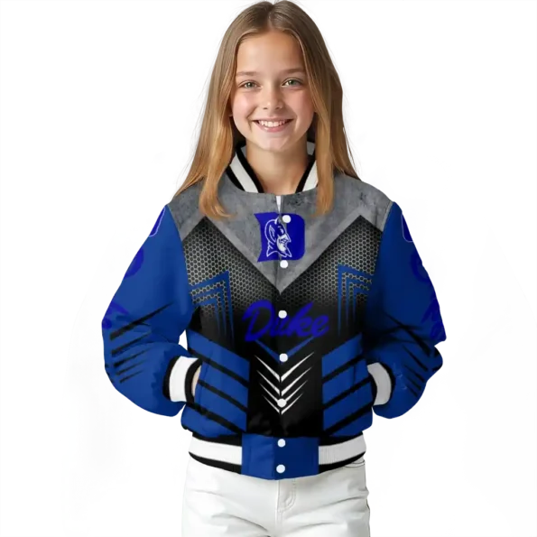 duke blue devils arrow layer blue black varsity jacket top rated.webp