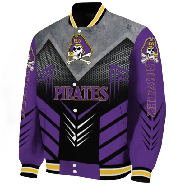 east carolina pirates arrow layer purple black varsity jacket best selling.webp