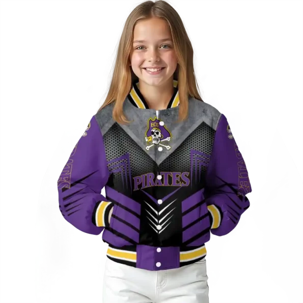east carolina pirates arrow layer purple black varsity jacket top rated.webp