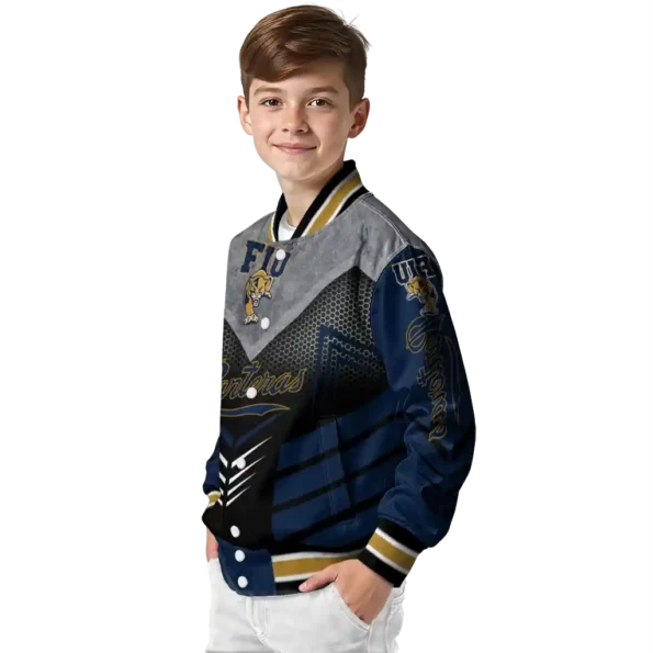 fiu panthers arrow layer blue black varsity jacket trendy.webp
