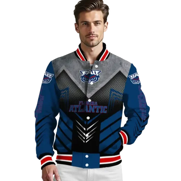 florida atlantic owls arrow layer blue black varsity jacket high quality.webp