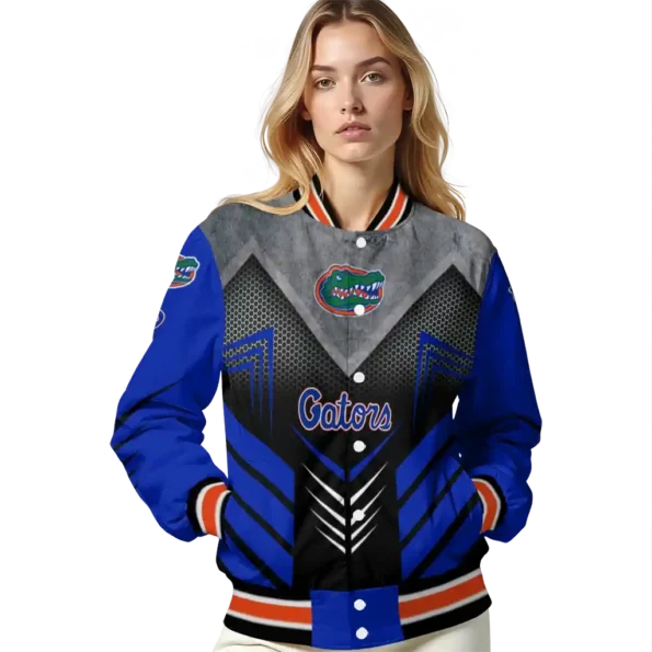 florida gators arrow layer blue black varsity jacket latest model.webp