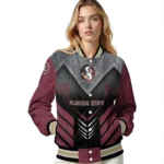 florida state seminoles arrow layer garnet black varsity jacket best selling.webp