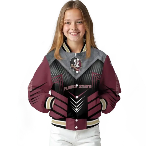 florida state seminoles arrow layer garnet black varsity jacket top rated.webp
