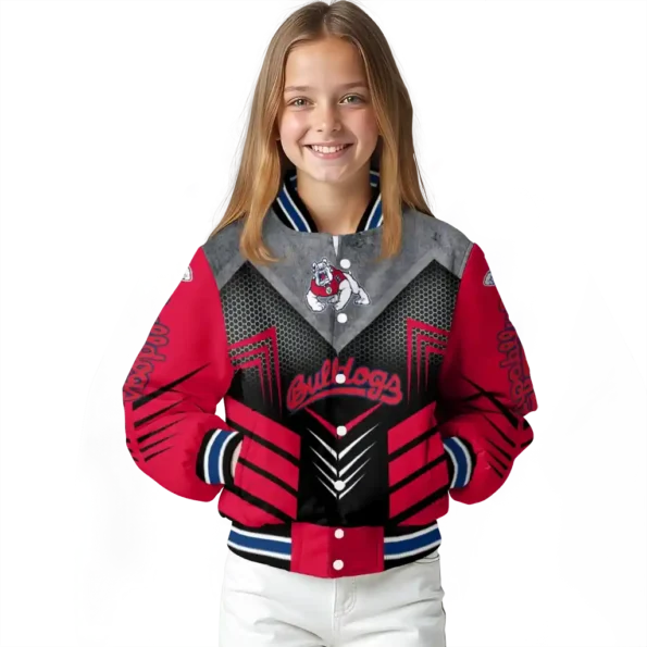 fresno state bulldogs arrow layer red black varsity jacket top rated.webp