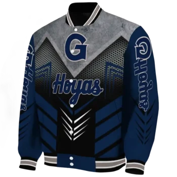 georgetown hoyas arrow layer blue black varsity jacket best selling.webp
