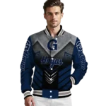 georgetown hoyas arrow layer blue black varsity jacket best selling.webp
