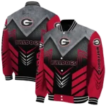 georgia bulldogs arrow layer red black varsity jacket best selling.webp