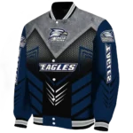 georgia southern eagles arrow layer blue black varsity jacket best selling.webp