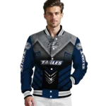 georgia southern eagles arrow layer blue black varsity jacket best selling.webp