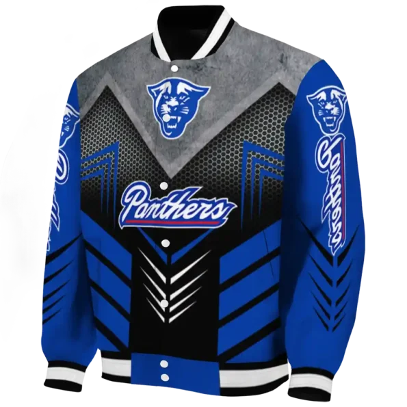 georgia state panthers arrow layer blue black varsity jacket best selling