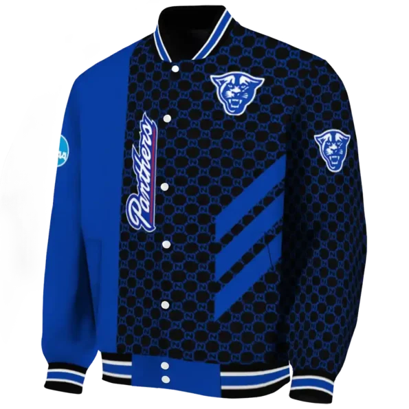 georgia state panthers triple side stripes blue black varsity jacket best selling