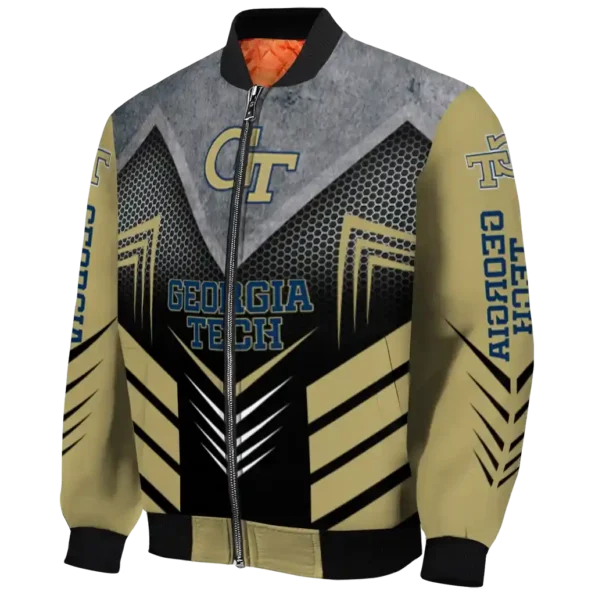 georgia tech yellow jackets arrow layer gold black bomber jacket best selling