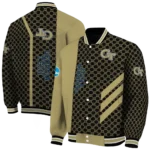 georgia tech yellow jackets triple side stripes gold black varsity jacket best selling.webp