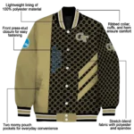 georgia tech yellow jackets triple side stripes gold black varsity jacket best selling.webp