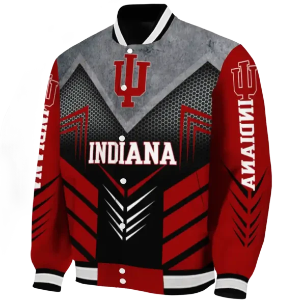 indiana hoosiers arrow layer red black varsity jacket best selling
