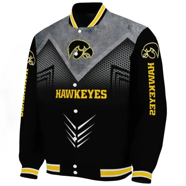 iowa hawkeyes arrow layer black varsity jacket best selling
