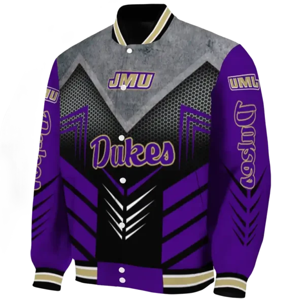 james madison dukes arrow layer purple black varsity jacket best selling