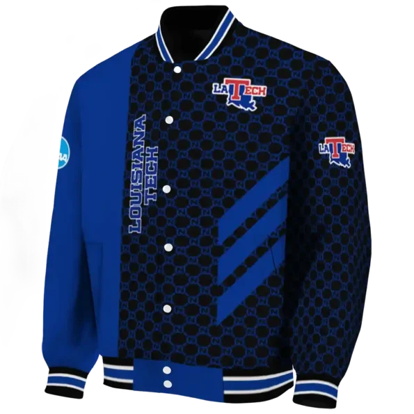 la tech triple side stripes blue black varsity jacket best selling