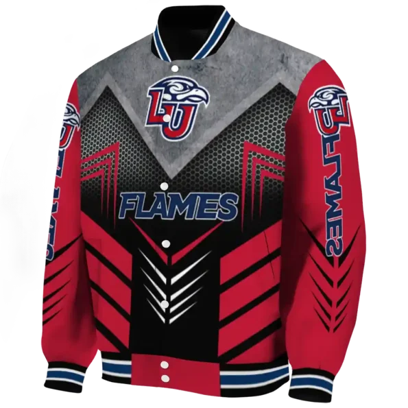 liberty flames arrow layer red black varsity jacket best selling