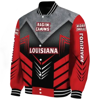 louisiana ragin cajuns arrow layer red black varsity jacket best selling.webp