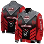 louisiana ragin cajuns arrow layer red black varsity jacket best selling.webp