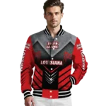 louisiana ragin cajuns arrow layer red black varsity jacket best selling.webp