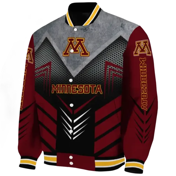 minnesota golden gophers arrow layer maroon black varsity jacket best selling