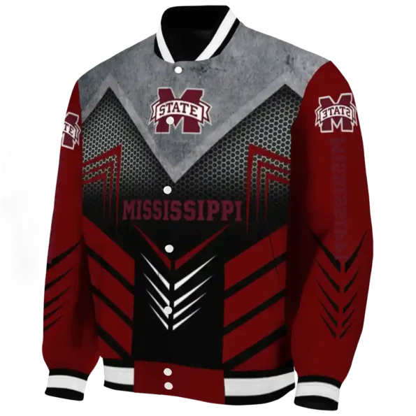 mississippi state bulldogs arrow layer maroon black varsity jacket best selling