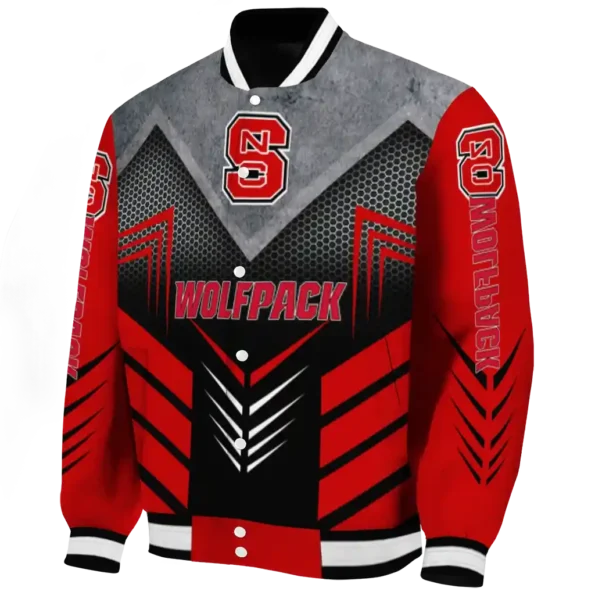 nc state wolfpack arrow layer red black varsity jacket best selling