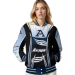 personalized-akron-zips-mesh-effect-blue-black-varsity-jacket-best-selling.webp