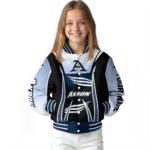 personalized-akron-zips-mesh-effect-blue-black-varsity-jacket-best-selling.webp