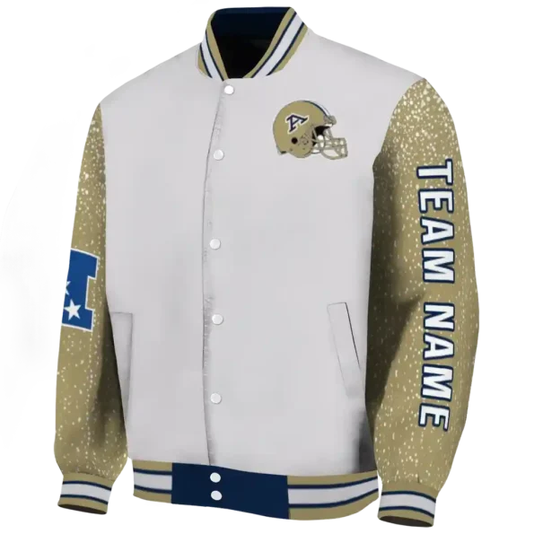 personalized akron zips speckled arms blue gray varsity jacket best selling