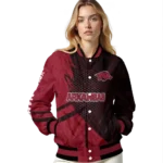personalized-arkansas-razorbacks-hexagon-mesh-red-black-varsity-jacket-best-selling.webp