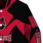 personalized arkansas state red wolves spider mark scarlet black varsity jacket best selling.webp